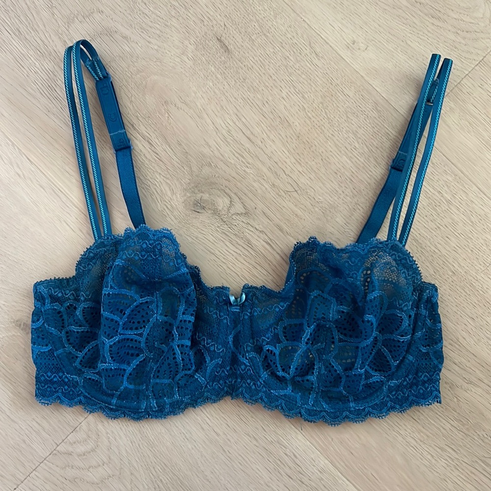 Blue Chantelle Balconette Bra